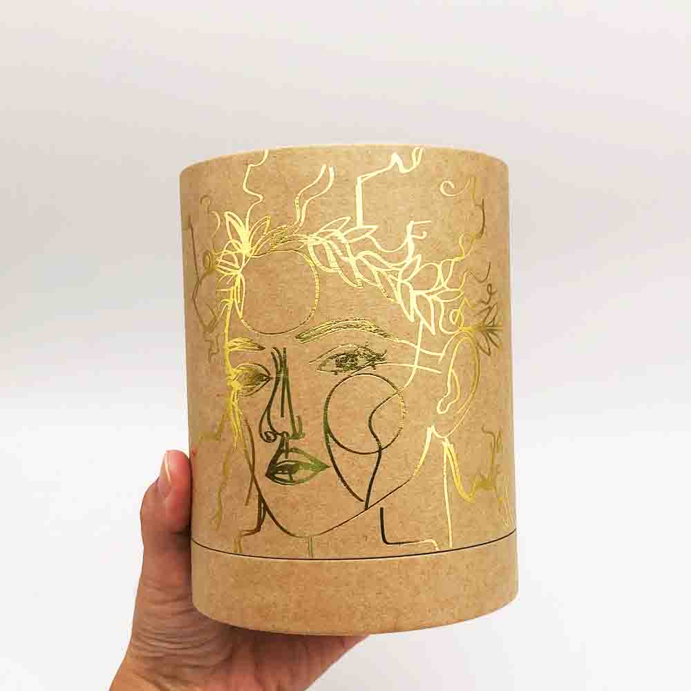 Tube de papier kraft avec logo 